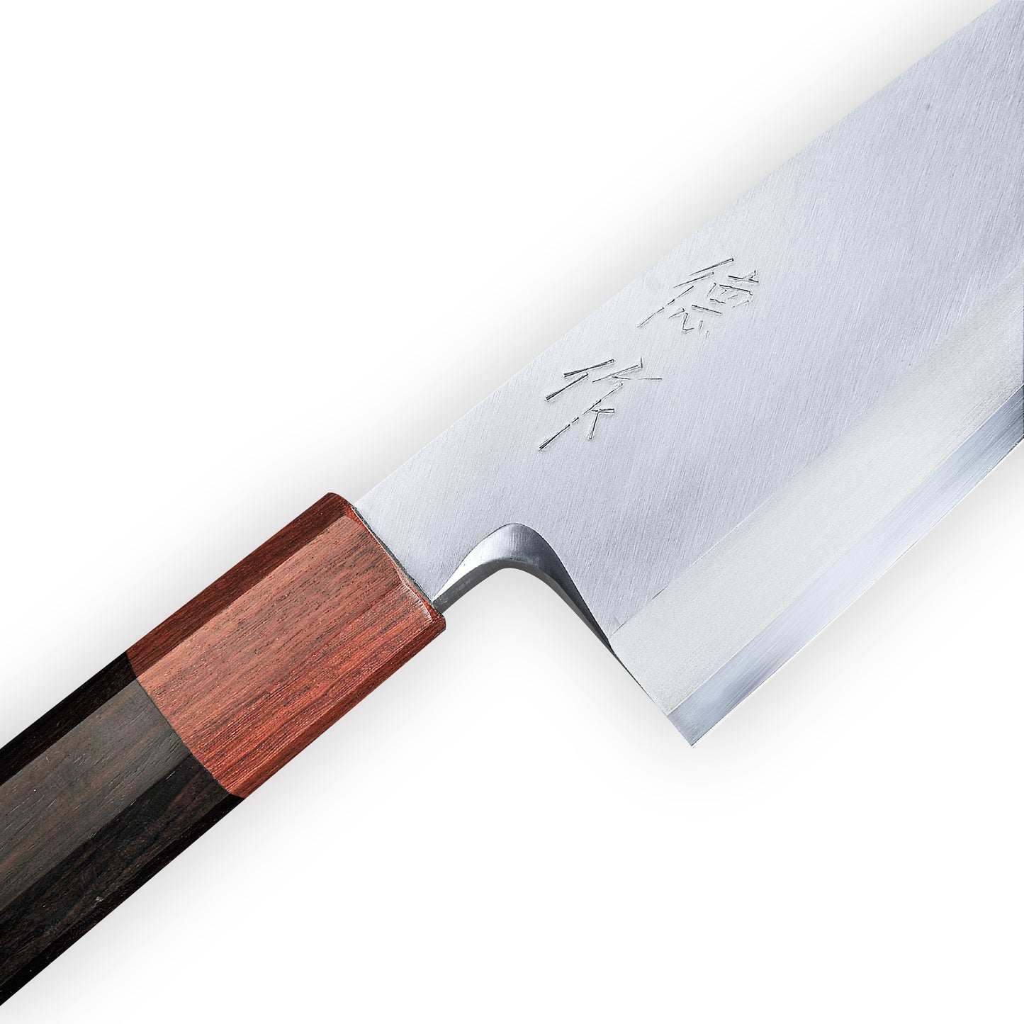 Deba Knife 180mm Single-Bevel Fish Butchering Knife 7 Inch High Carbon Stainless Steel 9Cr18Mov Blade with Octagon Design Black Ebony & Rosewood Handle
