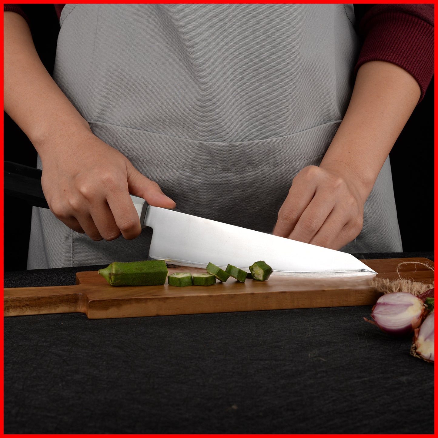 6.5 Inch Japanese Honesuki Sabaki Knife San Mai Steel Blade with Core 9Cr18Mov Stainless Steel and G10 Glass Fiber Handle 165mm