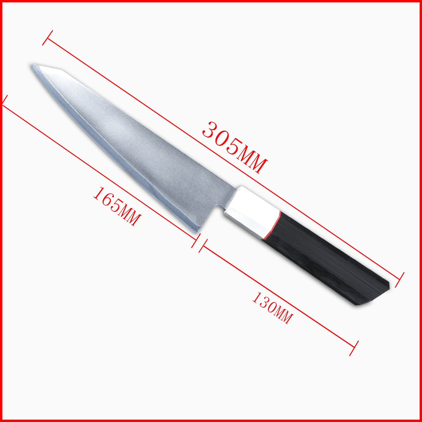 6.5 Inch Japanese Honesuki Sabaki Knife San Mai Steel Blade with Core 9Cr18Mov Stainless Steel and G10 Glass Fiber Handle 165mm